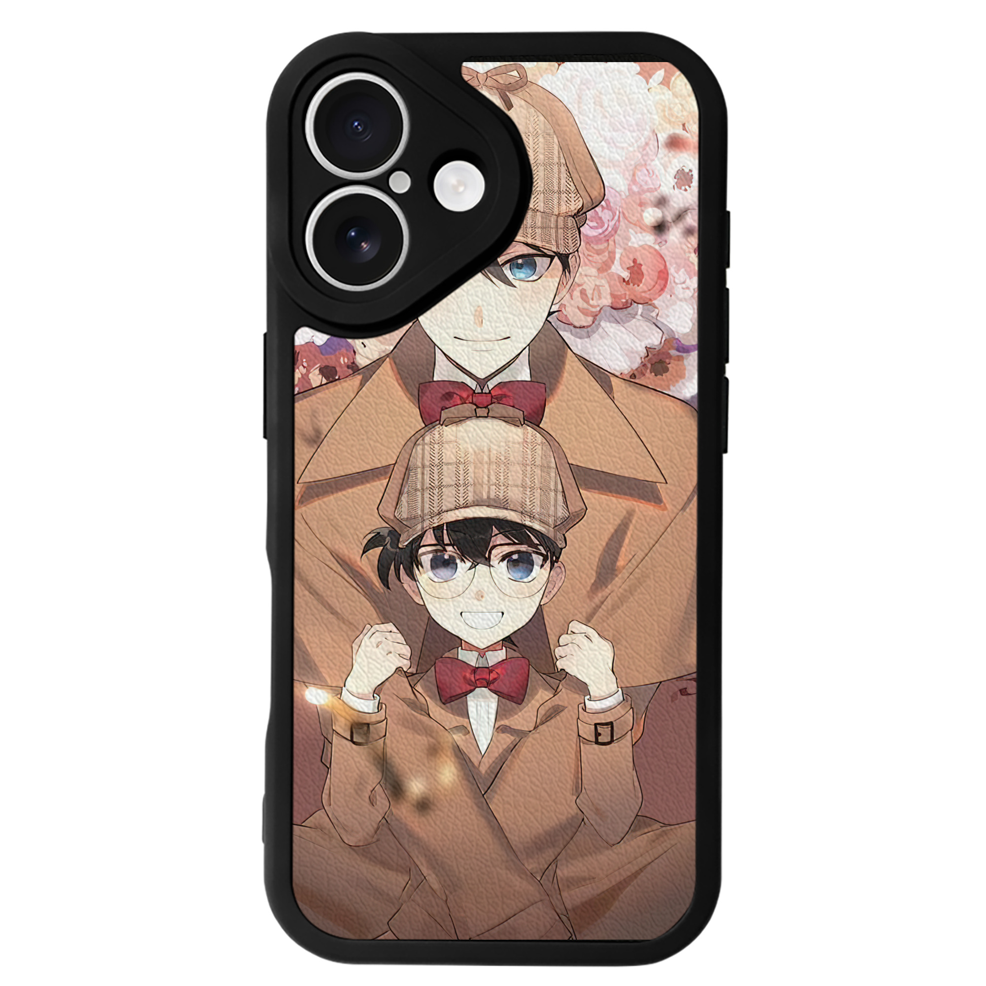 （画像用） 名探偵コナン Detective Conan 【iPhone 16シリーズ対応】シリコンスマホケース（レザー調） 材質：シリコン